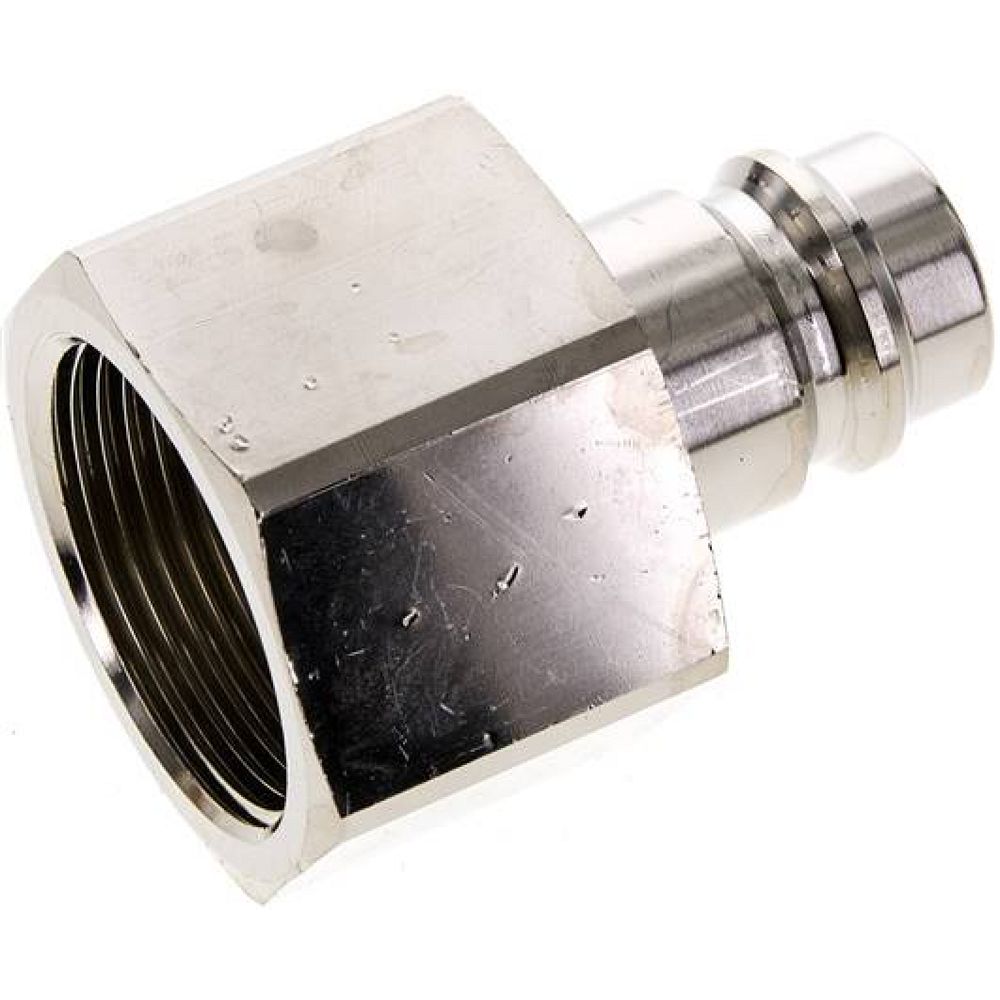 Kupplungsstecker (NW19) G 1-1/4"(IG), Messing vernickelt