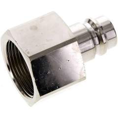 Kupplungsstecker (NW19) G 1-1/4"(IG), Messing vernickelt