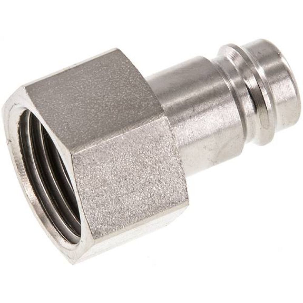 Kupplungsstecker (NW10) G 1/2"(IG), Stahl gehärtet & vernickelt