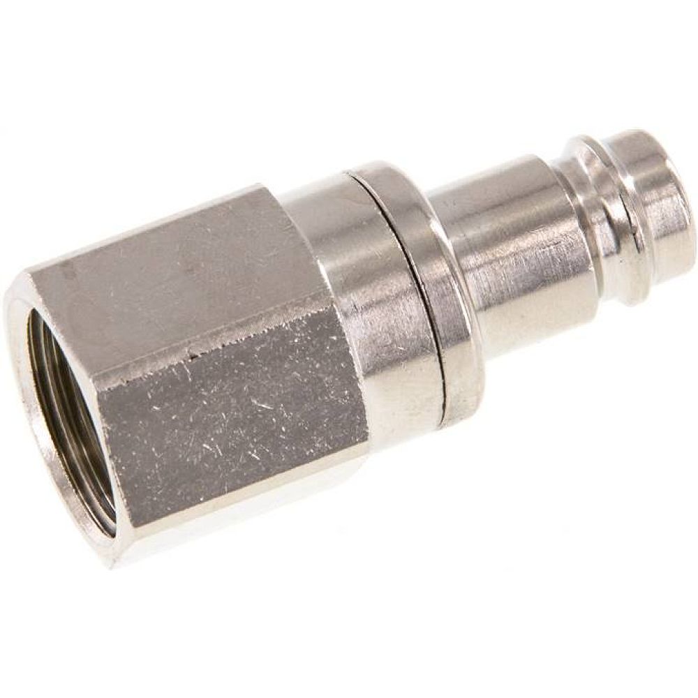 Kupplungsstecker (NW10) G 1/2"(IG), Messing vernickelt