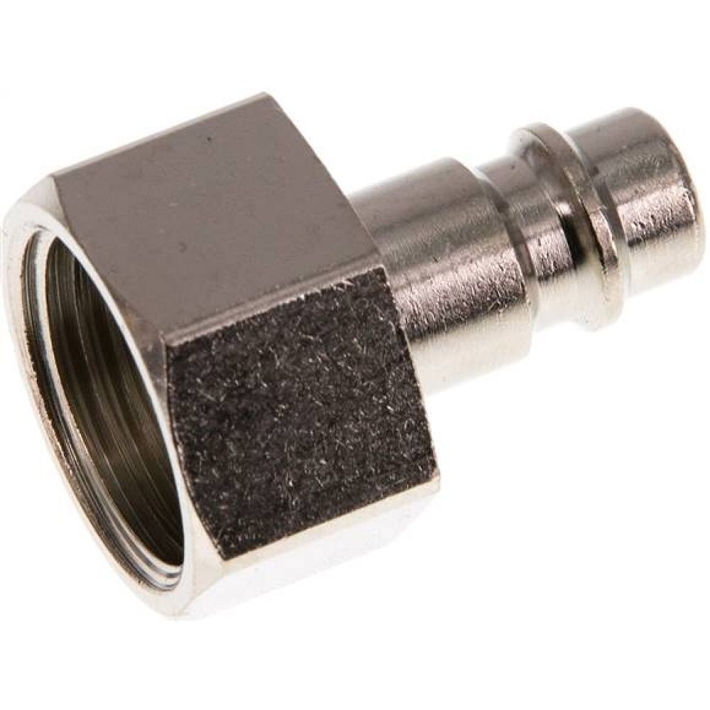 Kupplungsstecker (NW7,2) G 1/2"(IG), Messing vernickelt