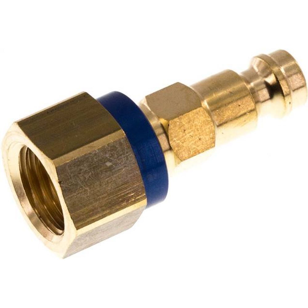 Kupplungsstecker (NW5) G 1/4"(IG), blau, Sechseck SW10