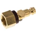 Kupplungsstecker (NW5) G 1/4"(IG), braun, Dreieck 9,5 mm