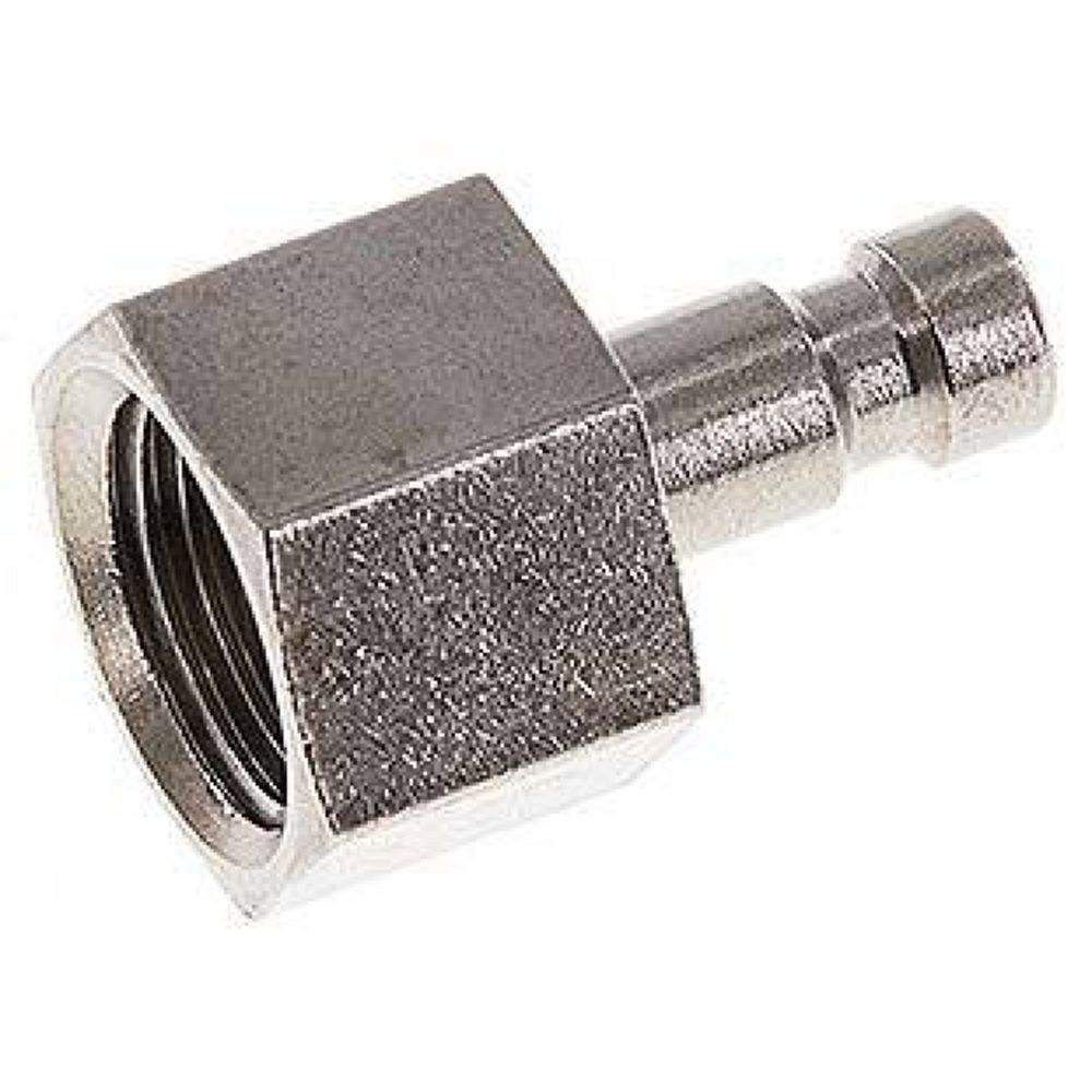 Kupplungsstecker (NW2,7) G 1/8"(IG), Messing vernickelt