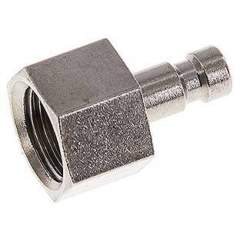 Kupplungsstecker (NW2,7) G 1/8"(IG), Messing vernickelt