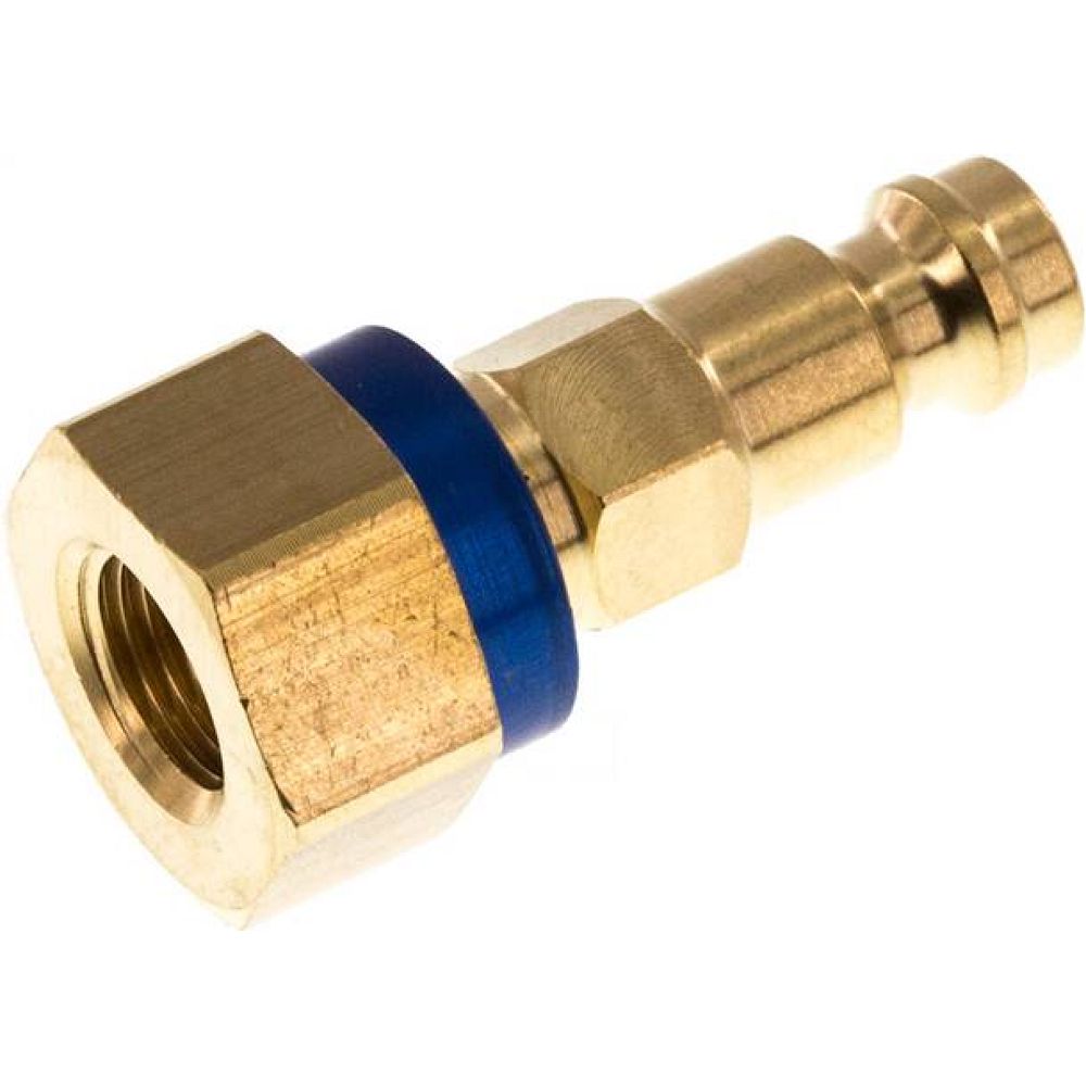 Kupplungsstecker (NW5) G 1/8"(IG), blau, Sechseck SW10