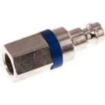 Parker KSGI 18 NW5 MSV-BL. Kupplungsstecker (NW5) G 1/8"(IG), Messing vernickelt