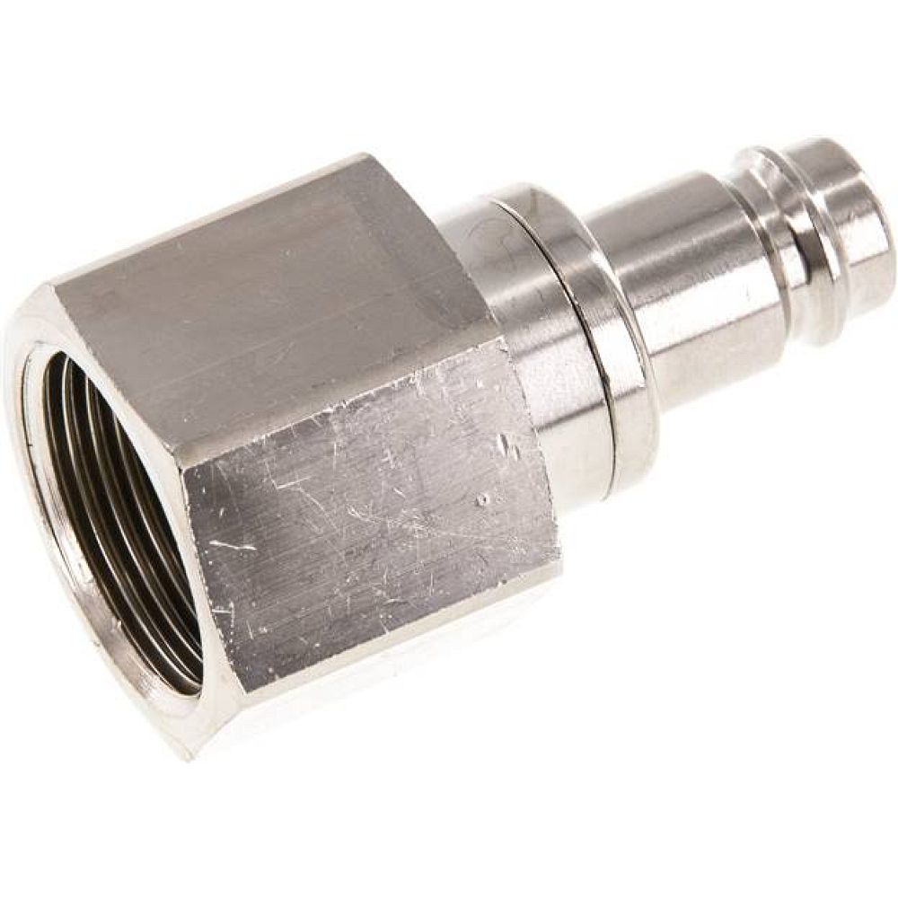 Kupplungsstecker (NW10) G 3/4"(IG), Messing vernickelt