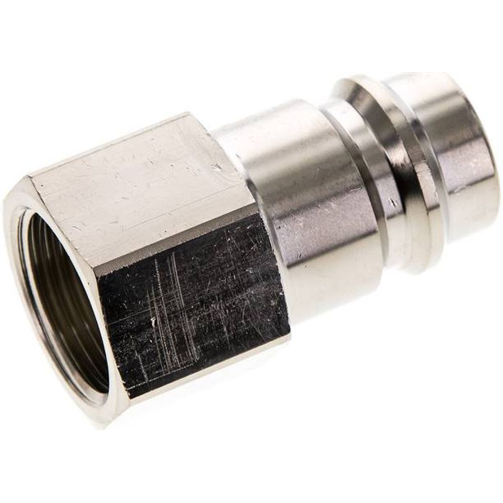 Kupplungsstecker (NW19) G 3/4"(IG), Messing vernickelt