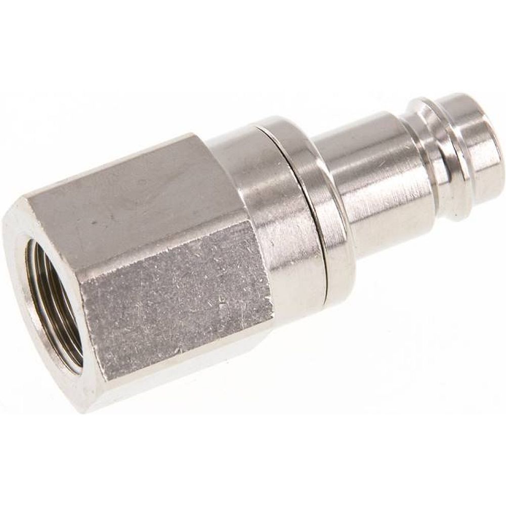 Kupplungsstecker (NW10) G 3/8"(IG), Messing vernickelt