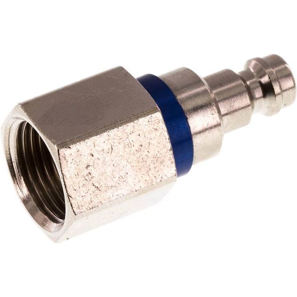 Parker KSGI 38 NW5 MSVBA-BL. Kupplungsstecker (NW5) G 3/8"(IG), Messing vernickelt