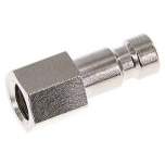 Kupplungsstecker (NW2,7) M 5(IG), Messing vernickelt