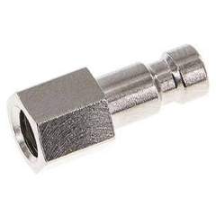 Kupplungsstecker (NW2,7) M 5(IG), Messing vernickelt