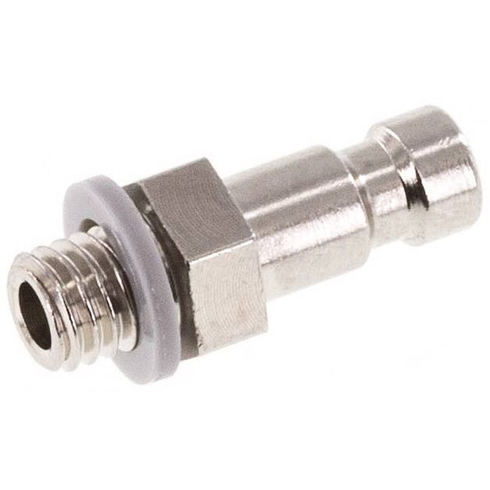 Kupplungsstecker (NW2,7) M 5(AG), Messing vernickelt