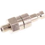 Kupplungsstecker (NW2,7) M 5(AG), Messing vernickelt