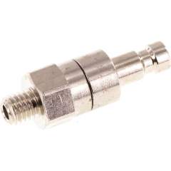 Kupplungsstecker (NW2,7) M 5(AG), Messing vernickelt