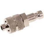 Kupplungsstecker (NW2,7) 6x4mm Schlauch, Messing vernickelt