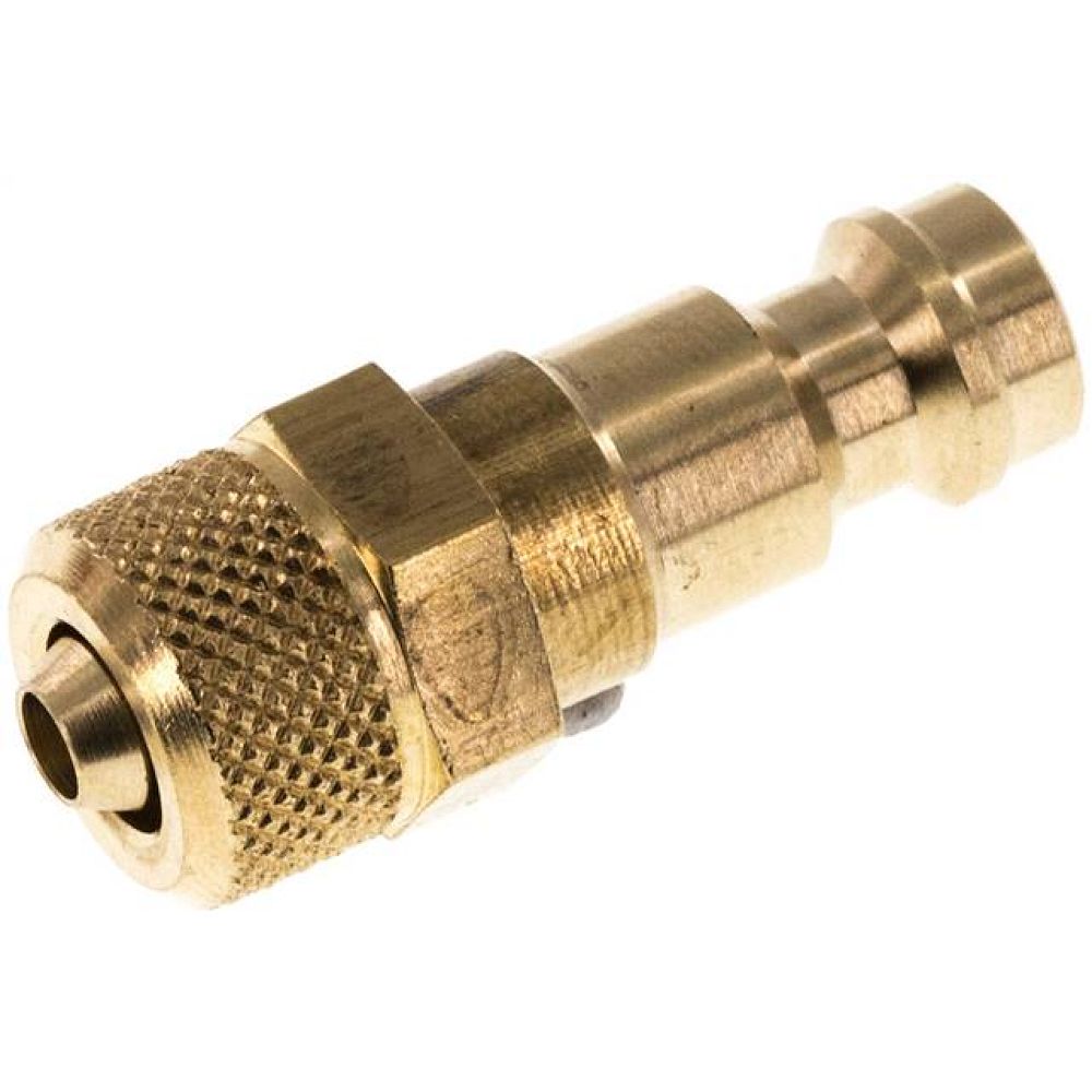 Kupplungsstecker (NW5) 6x4mm Schlauch, Messing