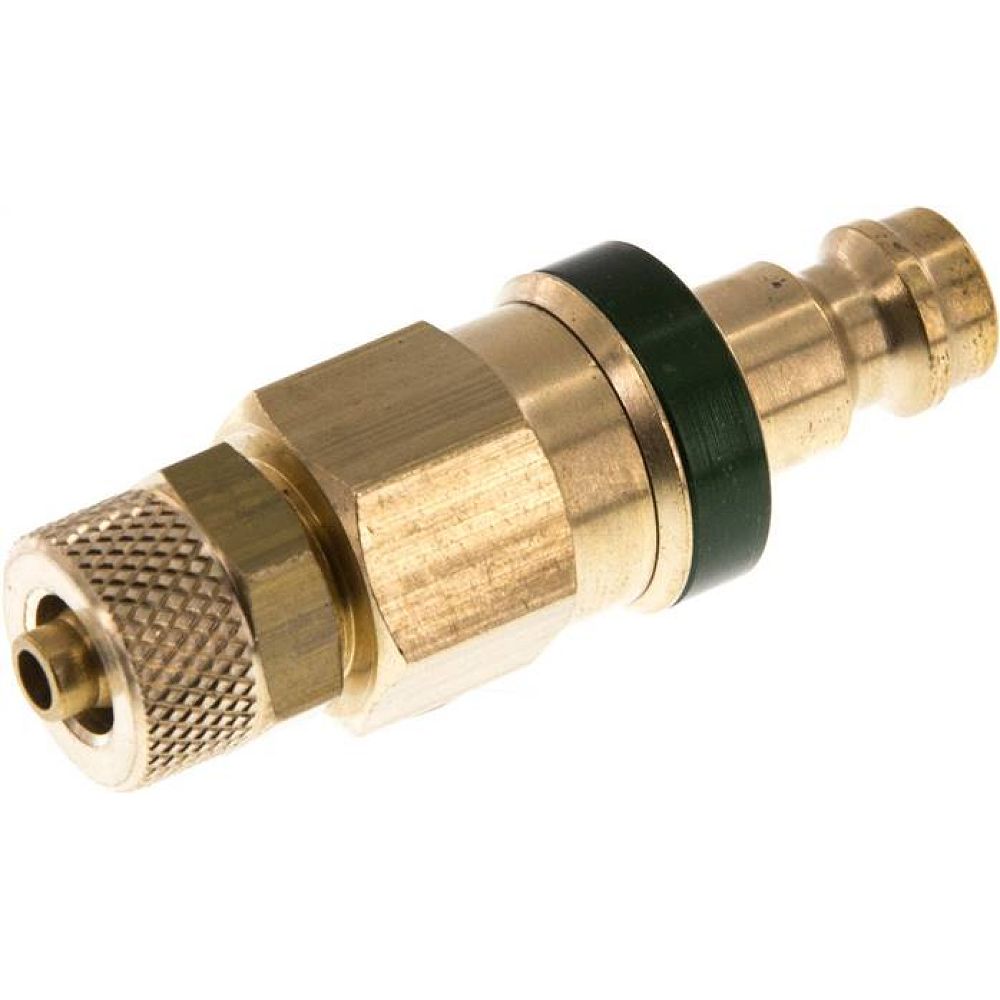 Kupplungsstecker (NW5) 6x4mm Schlauch, Messing