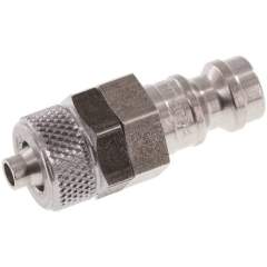 Kupplungsstecker (NW5) 6x4mm Schlauch, Edelstahl