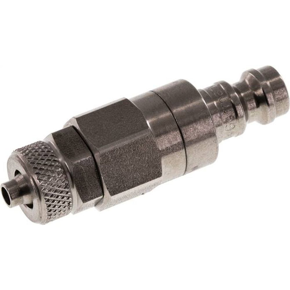 Kupplungsstecker (NW5) 6x4mm Schlauch, Edelstahl