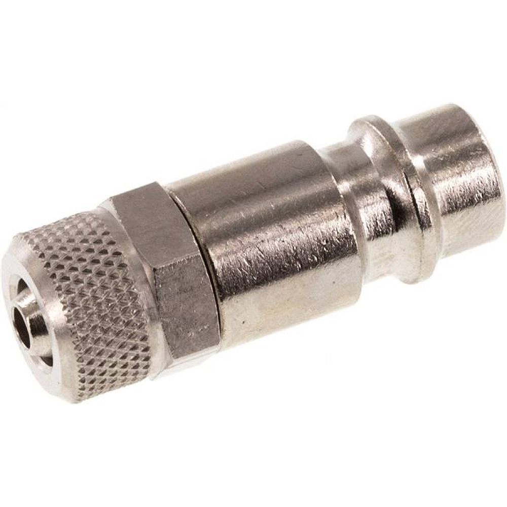 Kupplungsstecker (NW7,2) 6x4mm Schlauch, Messing vernickelt