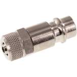 Kupplungsstecker (NW7,2) 6x4mm Schlauch, Messing vernickelt