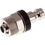 Kupplungsstecker (NW5) 8x6mm Schlauch, Messing vernickelt