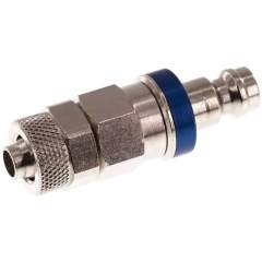 Kupplungsstecker (NW5) 8x6mm Schlauch, Messing vernickelt