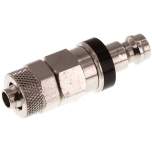 Kupplungsstecker (NW5) 8x6mm Schlauch, Messing vernickelt