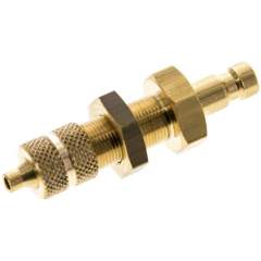 Schott-Kupplungsstecker (NW2,7) 4,3x3mm Schlauch, Messing