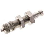 Schott-Kupplungsstecker (NW2,7) 4,3x3mm Schlauch, Messing vernickelt