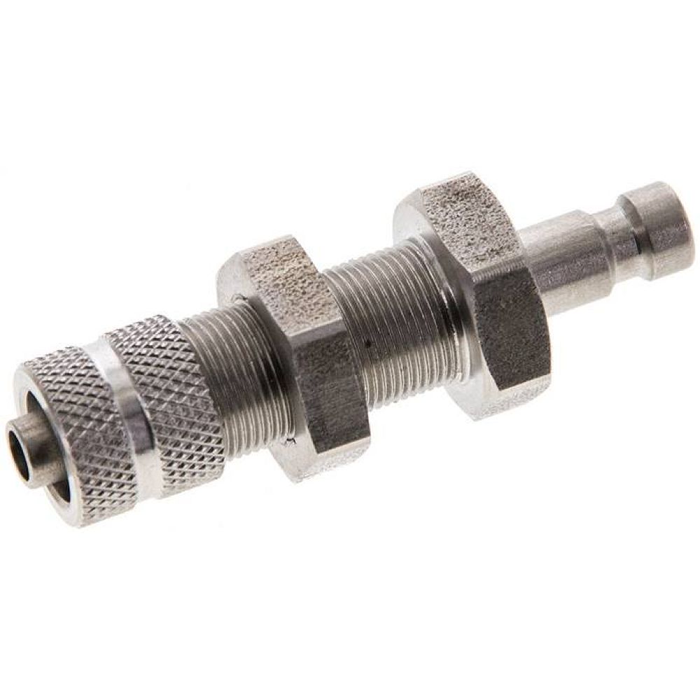 Schott-Kupplungsstecker (NW2,7) 6x4mm Schlauch, Edelstahl