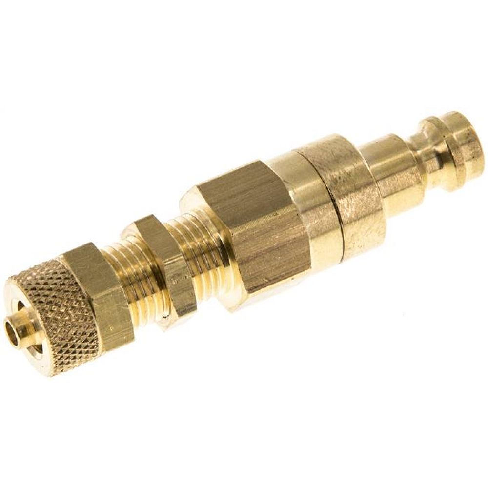 Schott-Kupplungsstecker (NW5) 6x4mm Schlauch, Messing