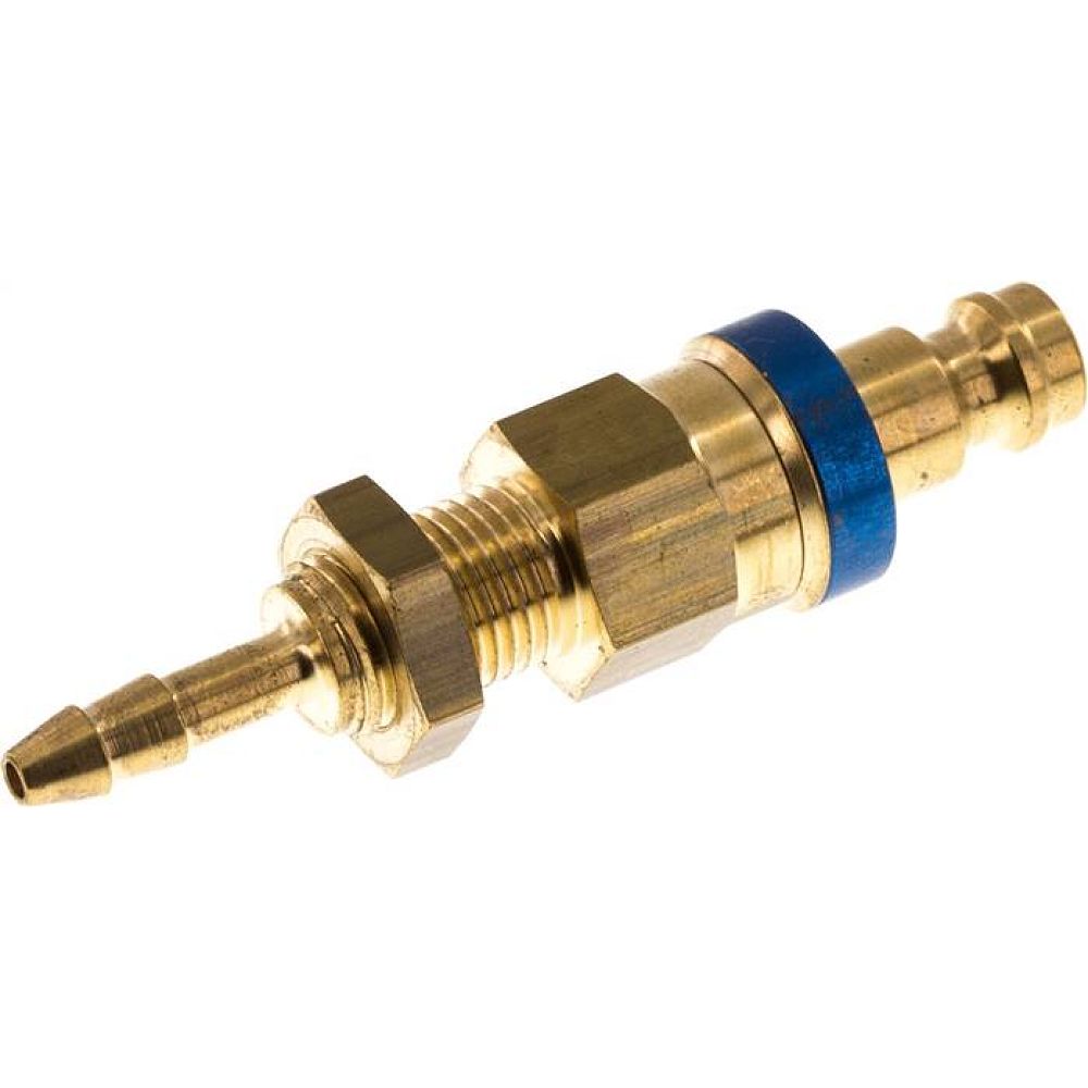 Schott-Kupplungsstecker (NW5) 6x4mm Schlauch, Messing