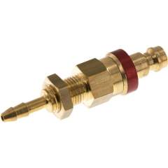 Schott-Kupplungsstecker (NW5) 6x4mm Schlauch, Messing