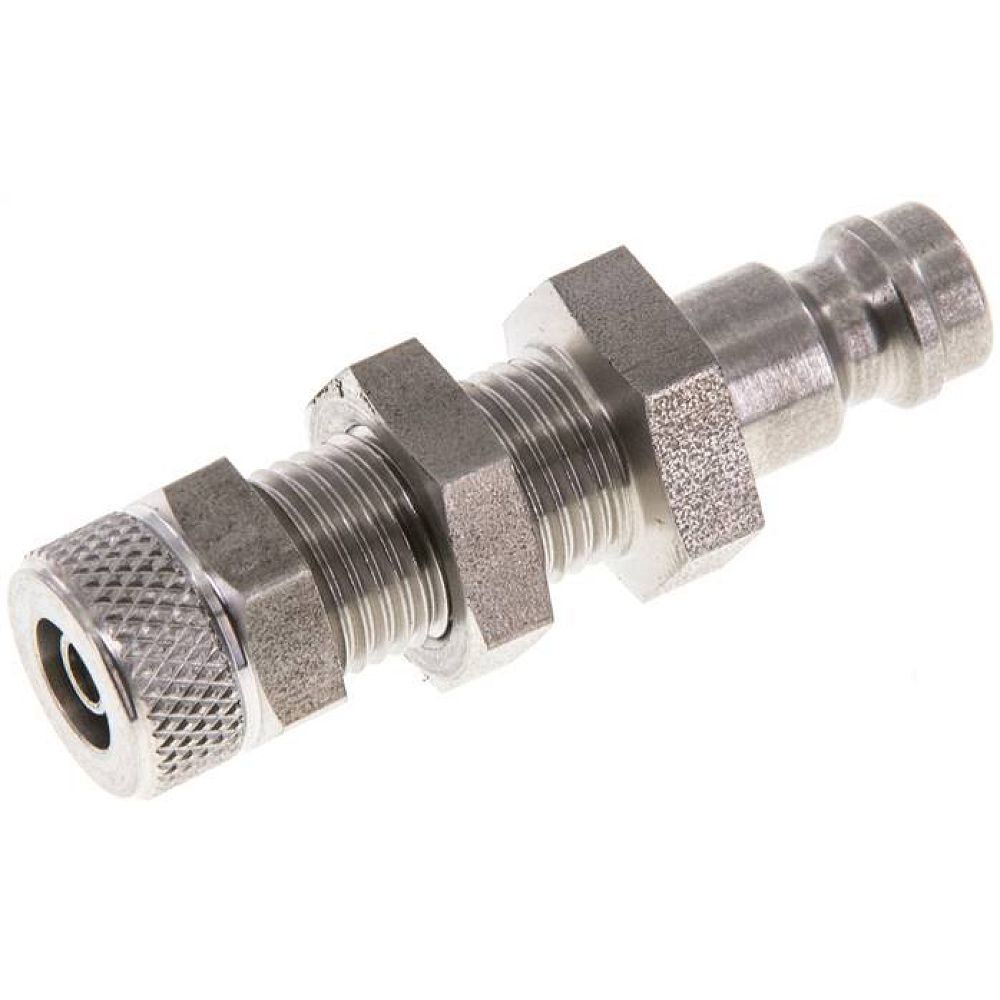 Schott-Kupplungsstecker (NW5) 6x4mm Schlauch, Edelstahl