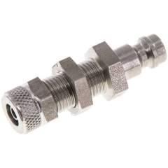 Schott-Kupplungsstecker (NW5) 6x4mm Schlauch, Edelstahl