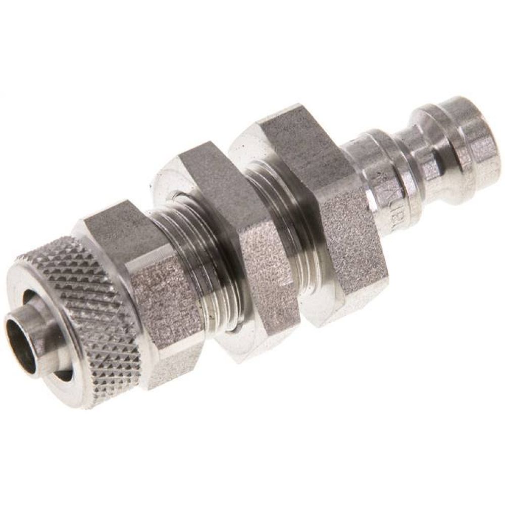 Schott-Kupplungsstecker (NW5) 8x6mm Schlauch, Edelstahl