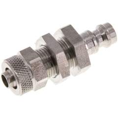 Schott-Kupplungsstecker (NW5) 8x6mm Schlauch, Edelstahl