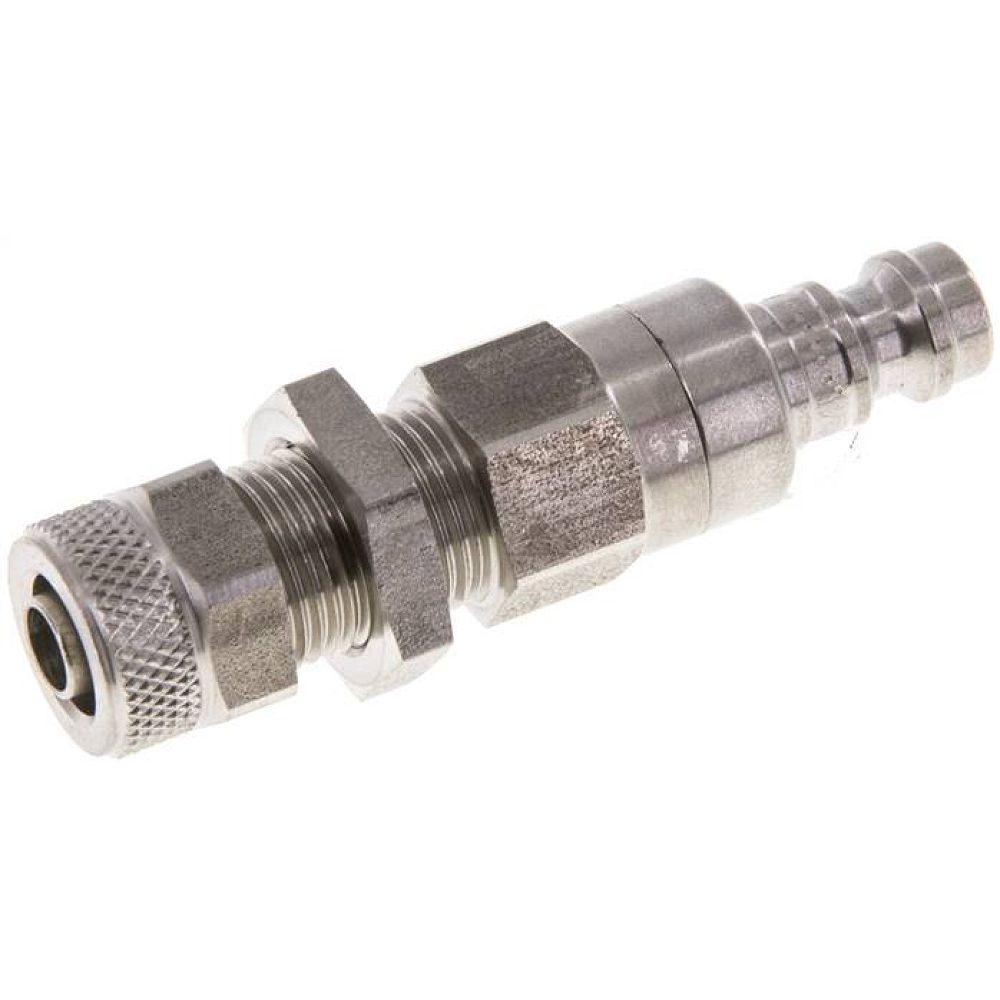 Schott-Kupplungsstecker (NW5) 8x6mm Schlauch, Edelstahl