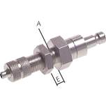 Parker KSKS 3 NW2,7 MSV BA. Schott-Kupplungsstecker (NW2,7) 4,3x3mm Schlauch, Messing vernickelt