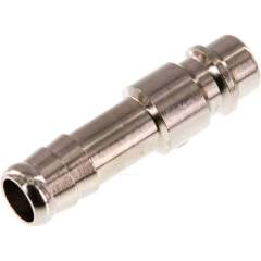 Kupplungsstecker (NW7,2) 10mm Schlauch, Messing vernickelt