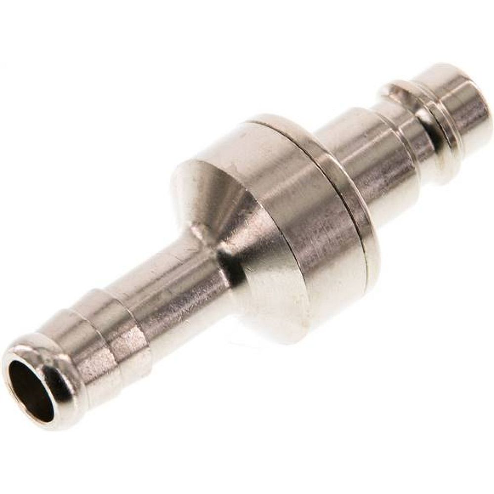 Kupplungsstecker (NW7,2) 10mm Schlauch, Messing vernickelt