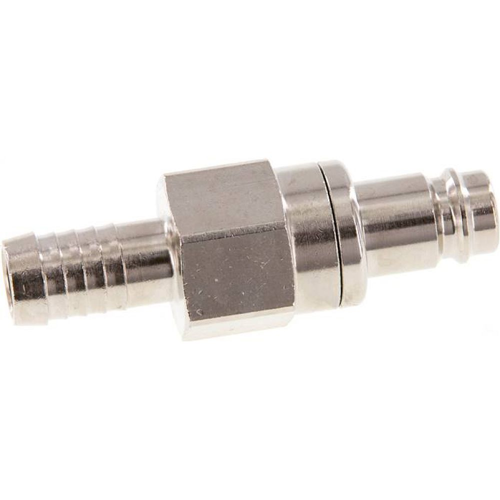 Kupplungsstecker (NW10) 13 (1/2")mm Schlauch, Messing vernickelt