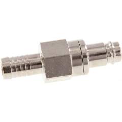 Kupplungsstecker (NW10) 13 (1/2")mm Schlauch, Messing vernickelt