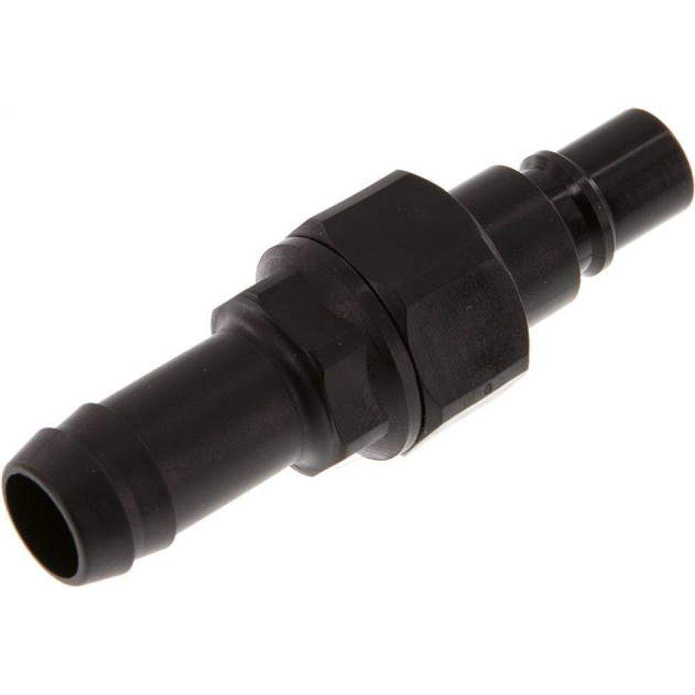 Parker KSS 13 NW7 PO BA. Kupplungsstecker (NW7,2) 13 (1/2") mm Schlauch, POM absperrend