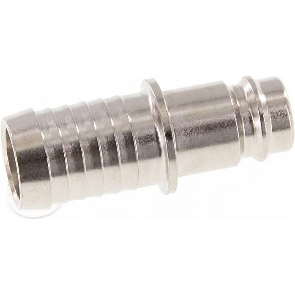 Kupplungsstecker (NW10) 16 (5/8")mm Schlauch, Stahl gehärtet & vernickelt