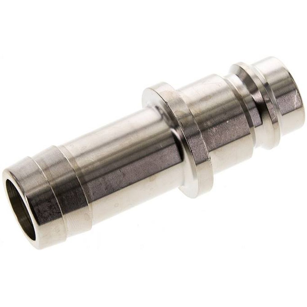 Kupplungsstecker (NW19) 25 (1")mm Schlauch, Messing vernickelt