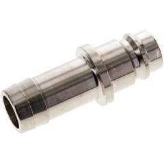 Kupplungsstecker (NW19) 25 (1")mm Schlauch, Messing vernickelt